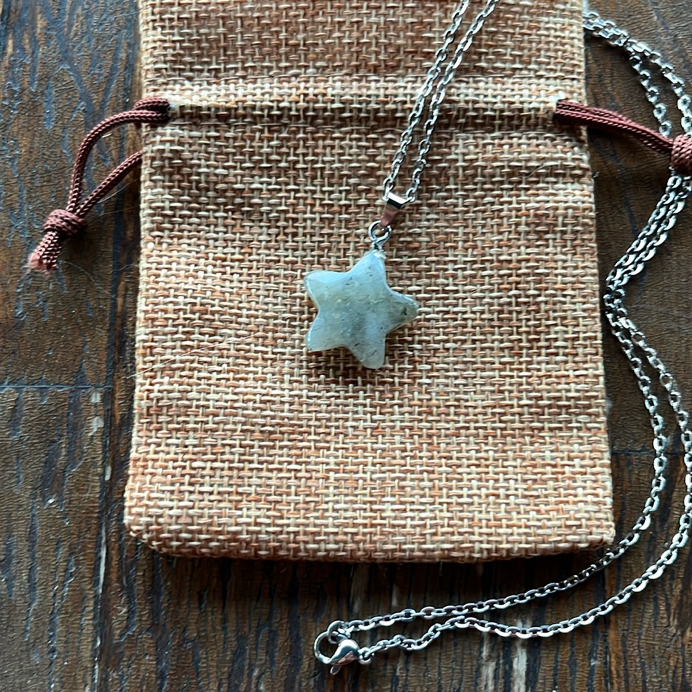 Labradorite Star Necklace Labradorite Pendant Crystal Star Necklace